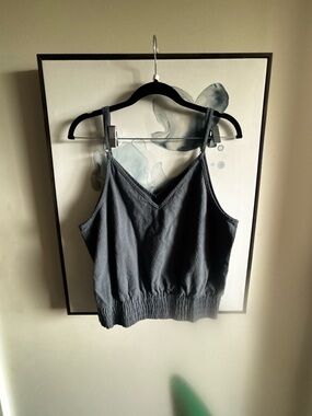 Jackson Rowe Cotton/ Linen 
Smocked Hem Camisole